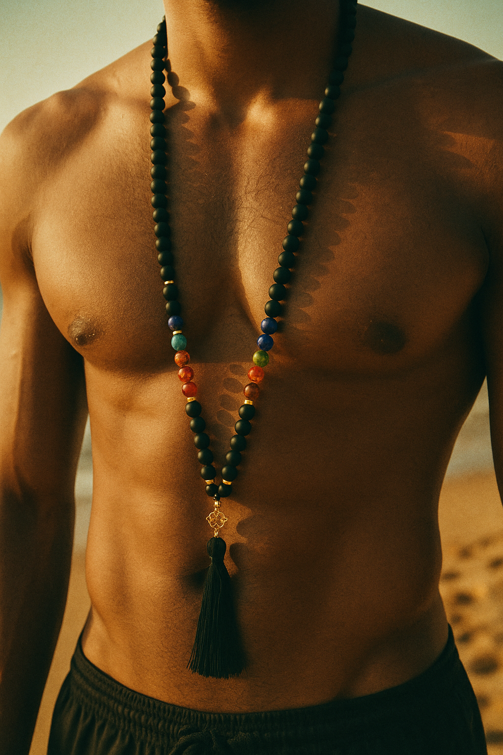 Sacred Onyx Chakra Mala