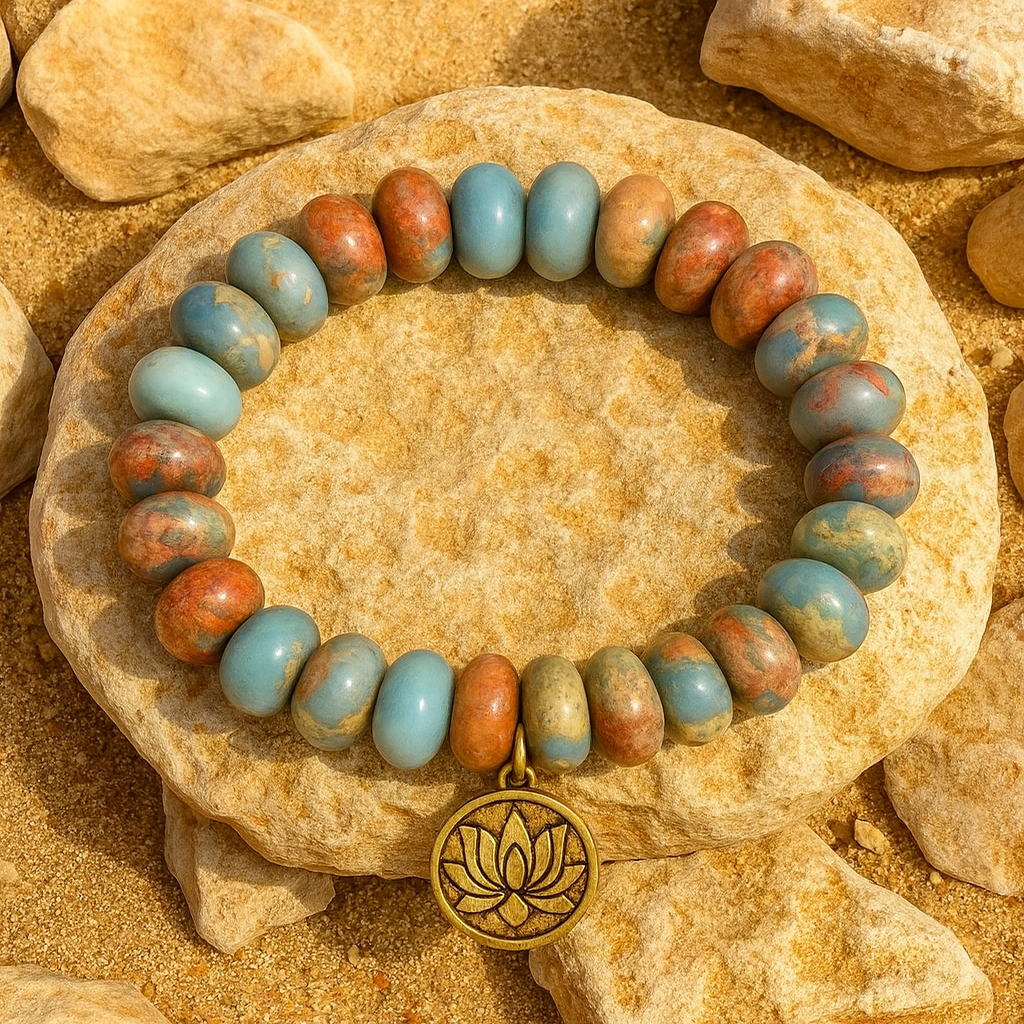Imperial Jasper Lotus Bracelet