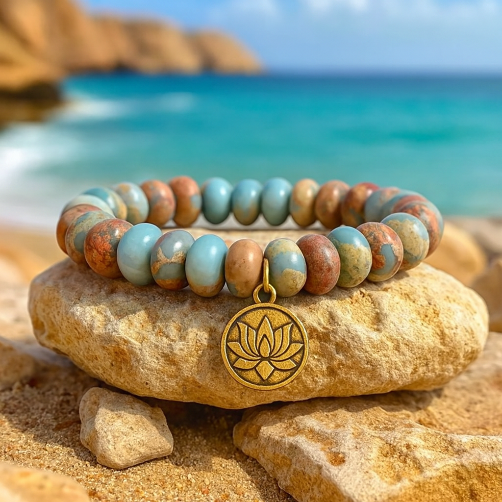 Imperial Jasper Lotus Bracelet