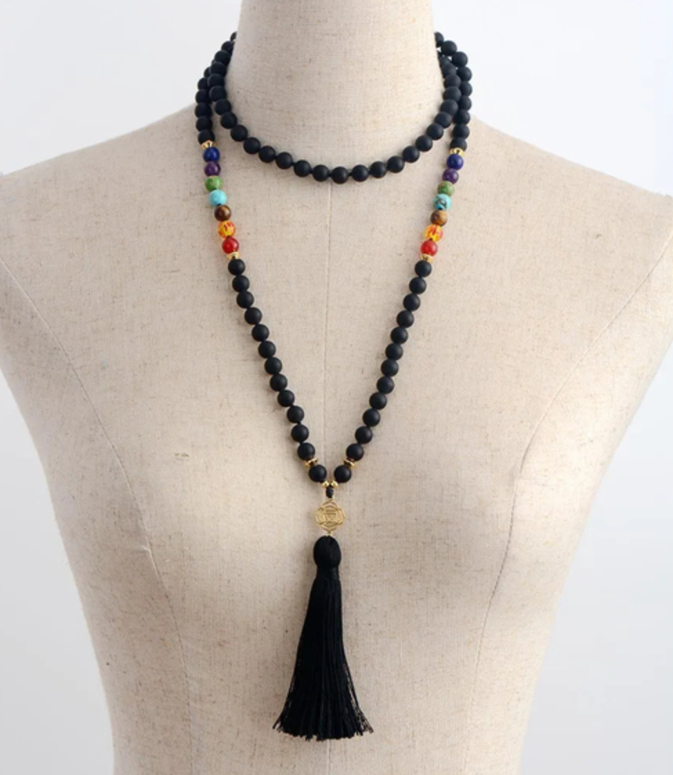 Sacred Onyx Chakra Mala